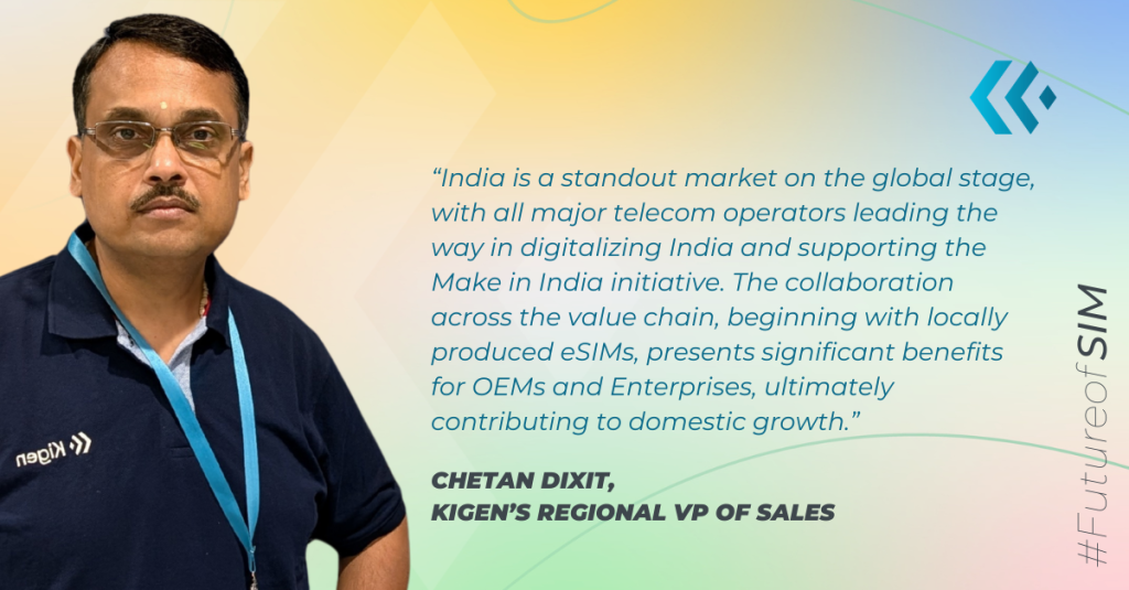 India is a standout market on the global stage, with all major telecom operators leading the way in eSIM - Mayank Sharma, Kigen.