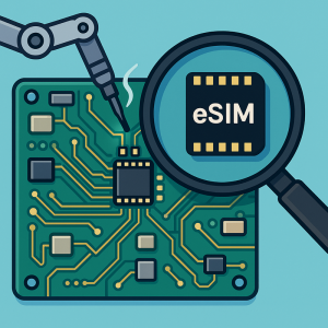 eSIM soldered on to device during manufacturing