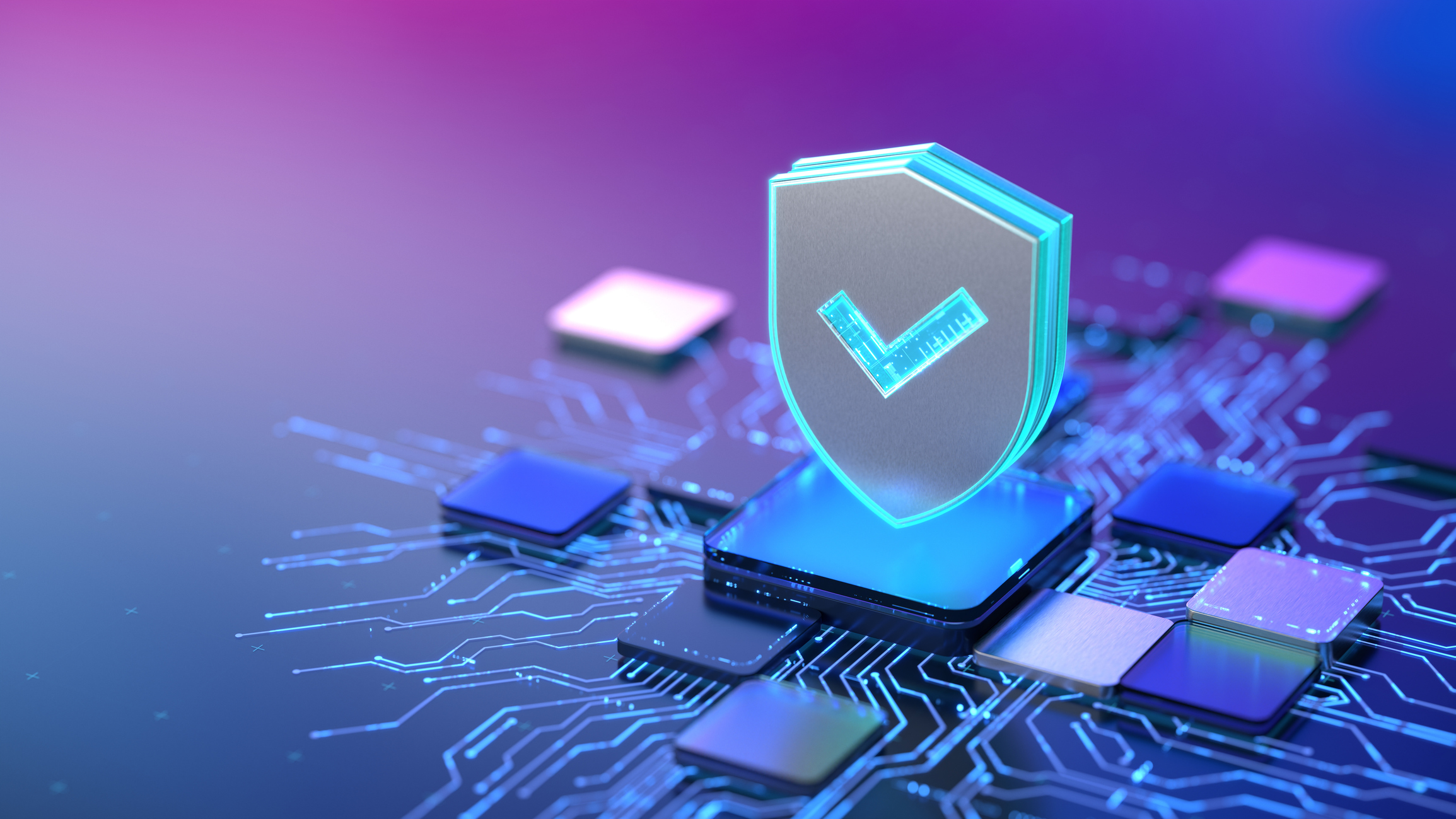Secure IoT connectivity and semiconductor security illustration